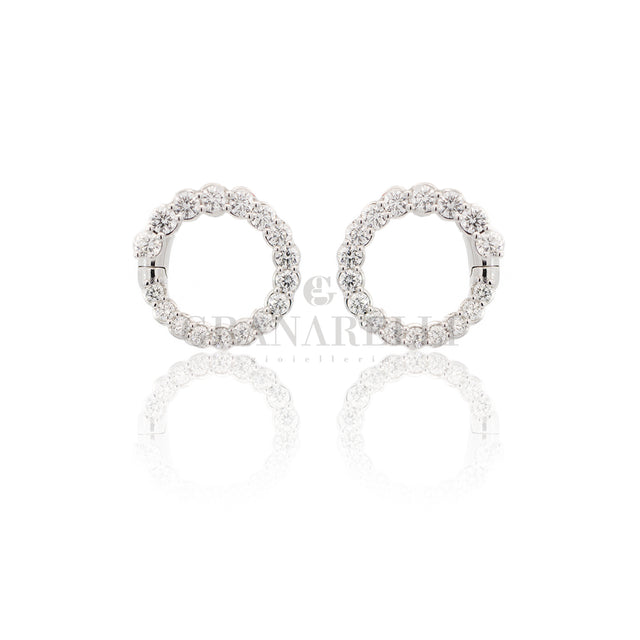 Orecchini Cerchi Diamanti 1.00kt In Oro Bianco-Orecchini-CRIVELLI-Gioielleria Granarelli