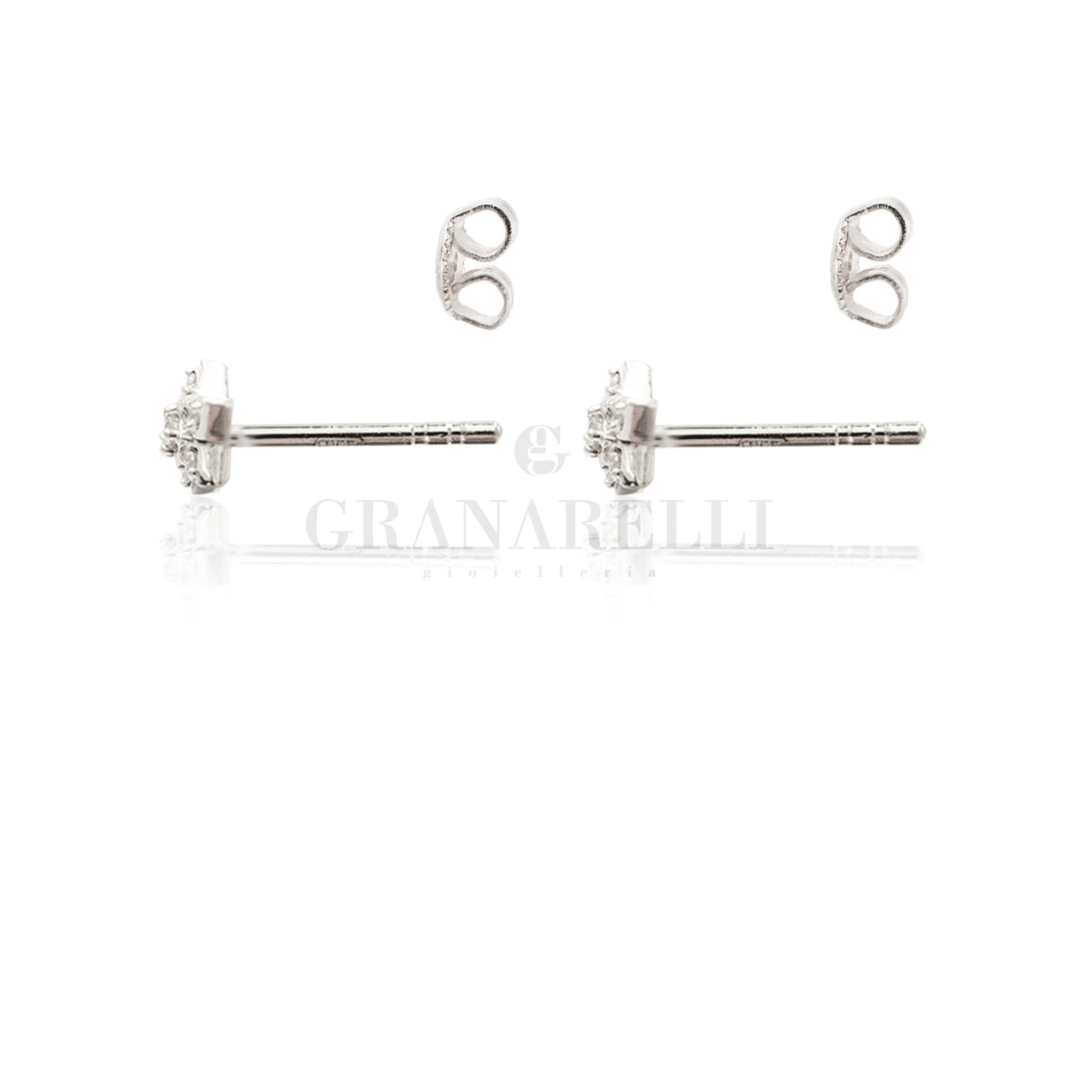 Orecchini Stella Diamanti in oro bianco