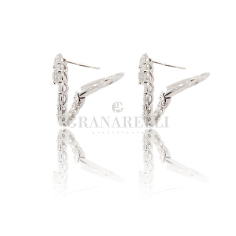Orecchini Cerchi Diamanti 1.00kt In Oro Bianco-Orecchini-CRIVELLI-Gioielleria Granarelli
