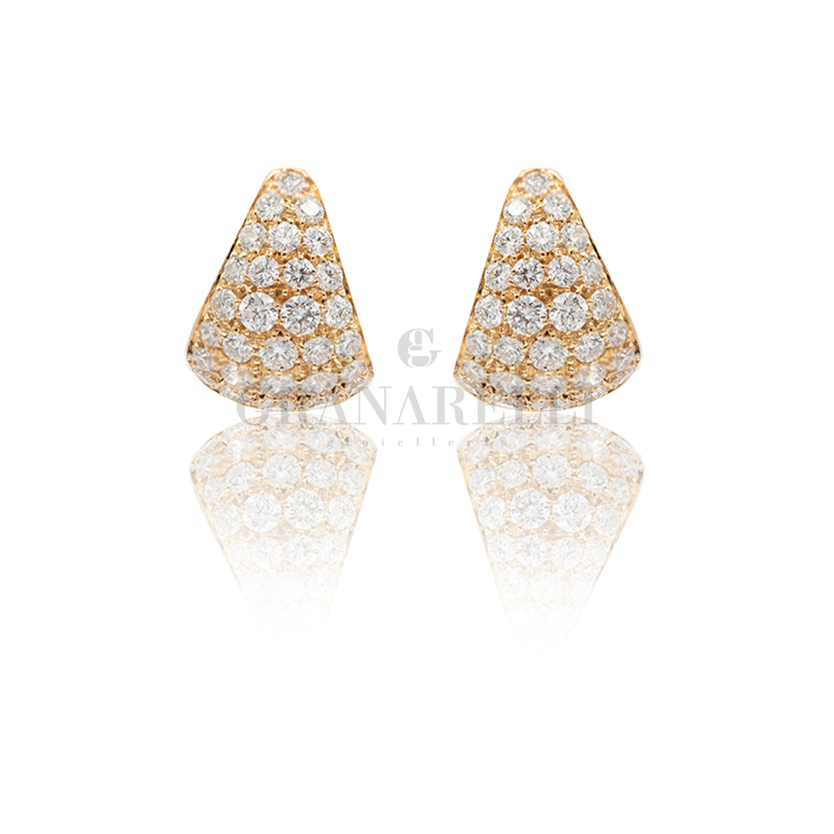 Orecchini Cerchi Diamanti 1.14kt In Oro Rosa