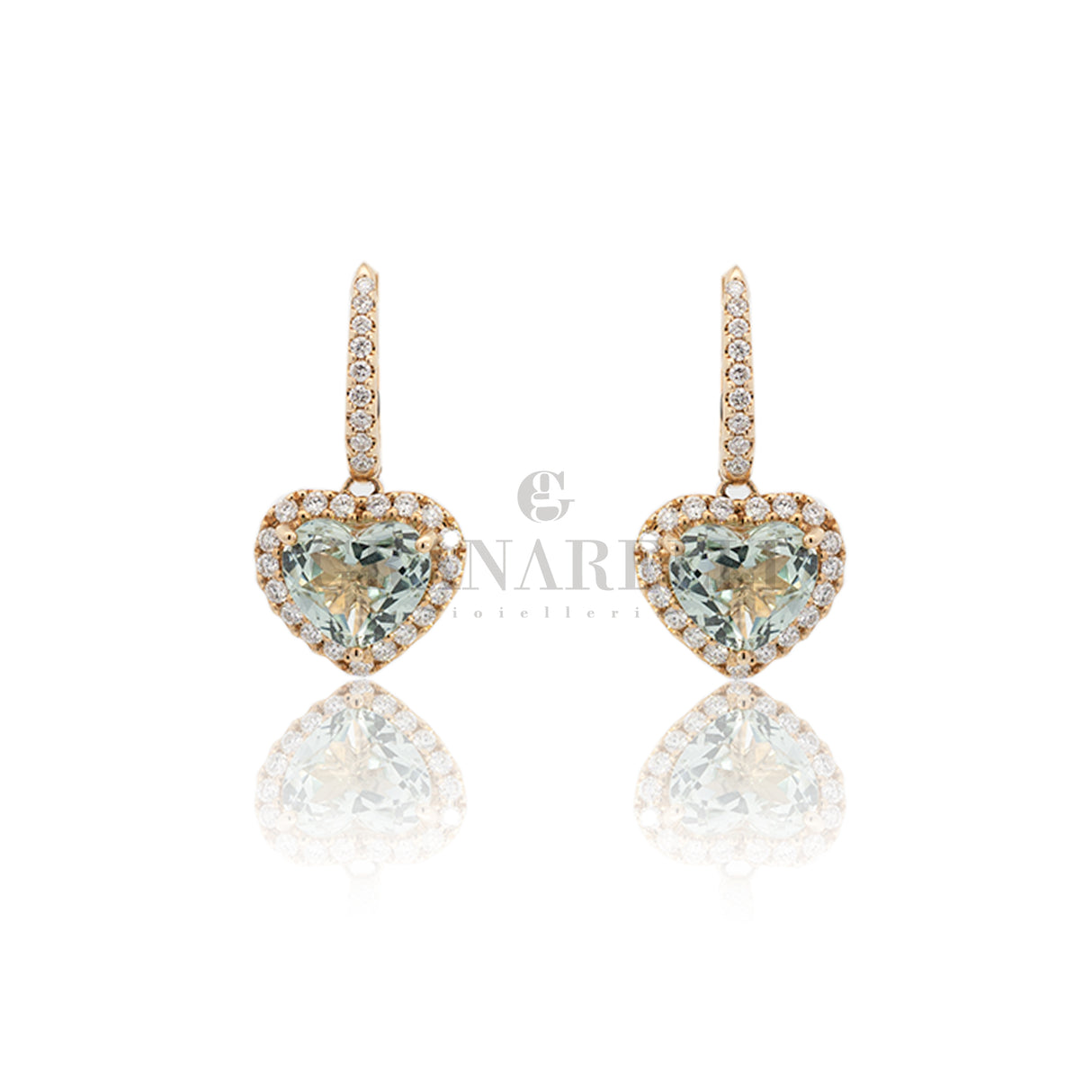 Boucles d'oreilles traînantes avec diamants