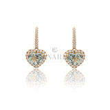 Boucles d'oreilles traînantes avec diamants