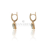 Boucles d'oreilles traînantes avec diamants