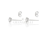 Orecchini Quadrati con Diamanti in Oro Bianco