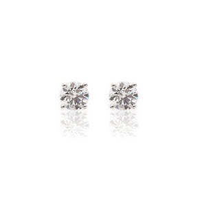 Orecchini Punto Luce in Oro Bianco castone calice ct 1.40-Orecchini-GRANARELLI-Gioielleria Granarelli