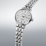 Presage Cocktail Automatico Acciaio Bianco con Diamanti 30mm