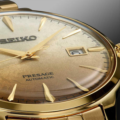 Presage Cocktail Automatico Dorato-Orologi-SEIKO-Gioielleria Granarelli