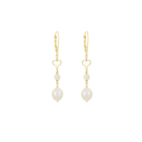 Coppia di Orecchini Onda Bianca Pendenti Corti-ORECCHINI-MAMAN ET SOPHIE-Gioielleria Granarelli