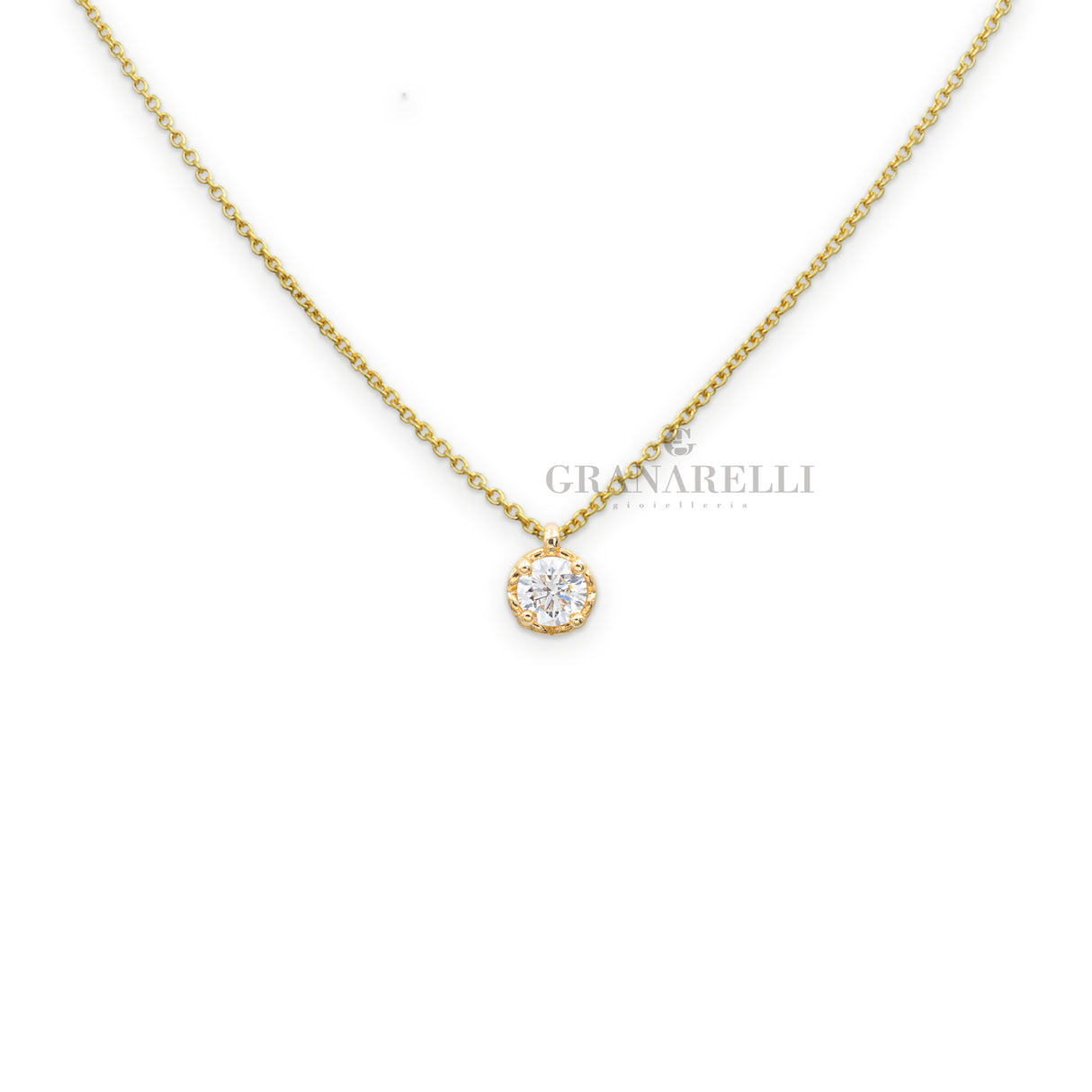 Girocollo Punto Luce Diamante 0.25kt Oro Giallo-RECARLO-p01px001/g026-45-Gioielleria Granarelli