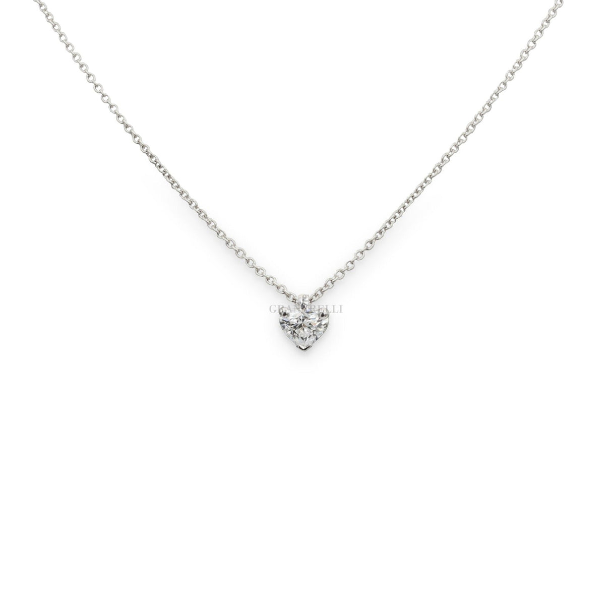 Girocollo Punto Luce Diamante 0,26ct FSI taglio Cuore