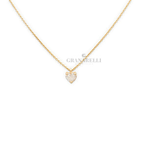 Girocollo Punto Luce Diamante taglio Cuore 0.14kt Oro Giallo-RECARLO-p67px001/g014-45-Gioielleria Granarelli
