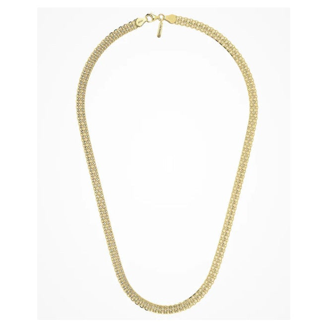 Collana in Argento Pave Dorata