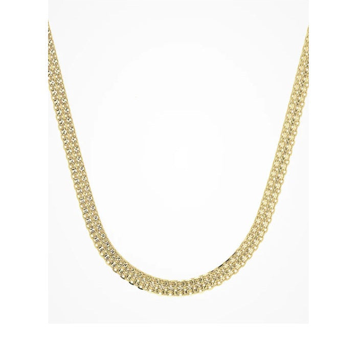 Collana in Argento Pave Dorata