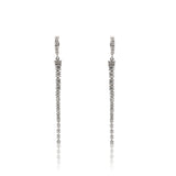 Orecchini tennis Pendente Diamanti in Oro Bianco