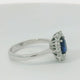 Anello in Oro Bianco con Zaffiro 1,02kt e Diamanti