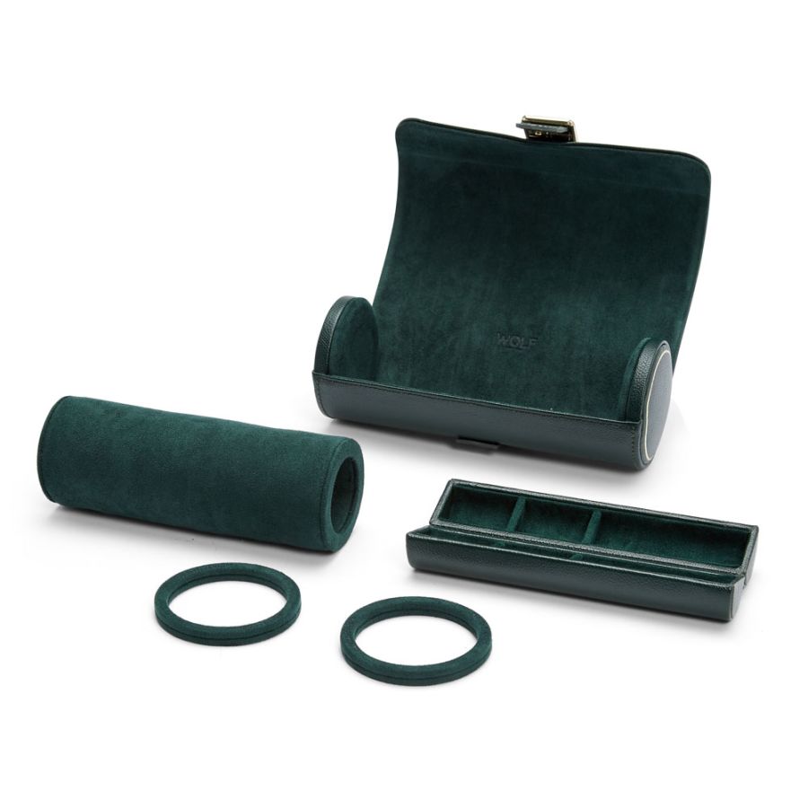 Rotolo Porta Orologi Triplo British Racing Verde