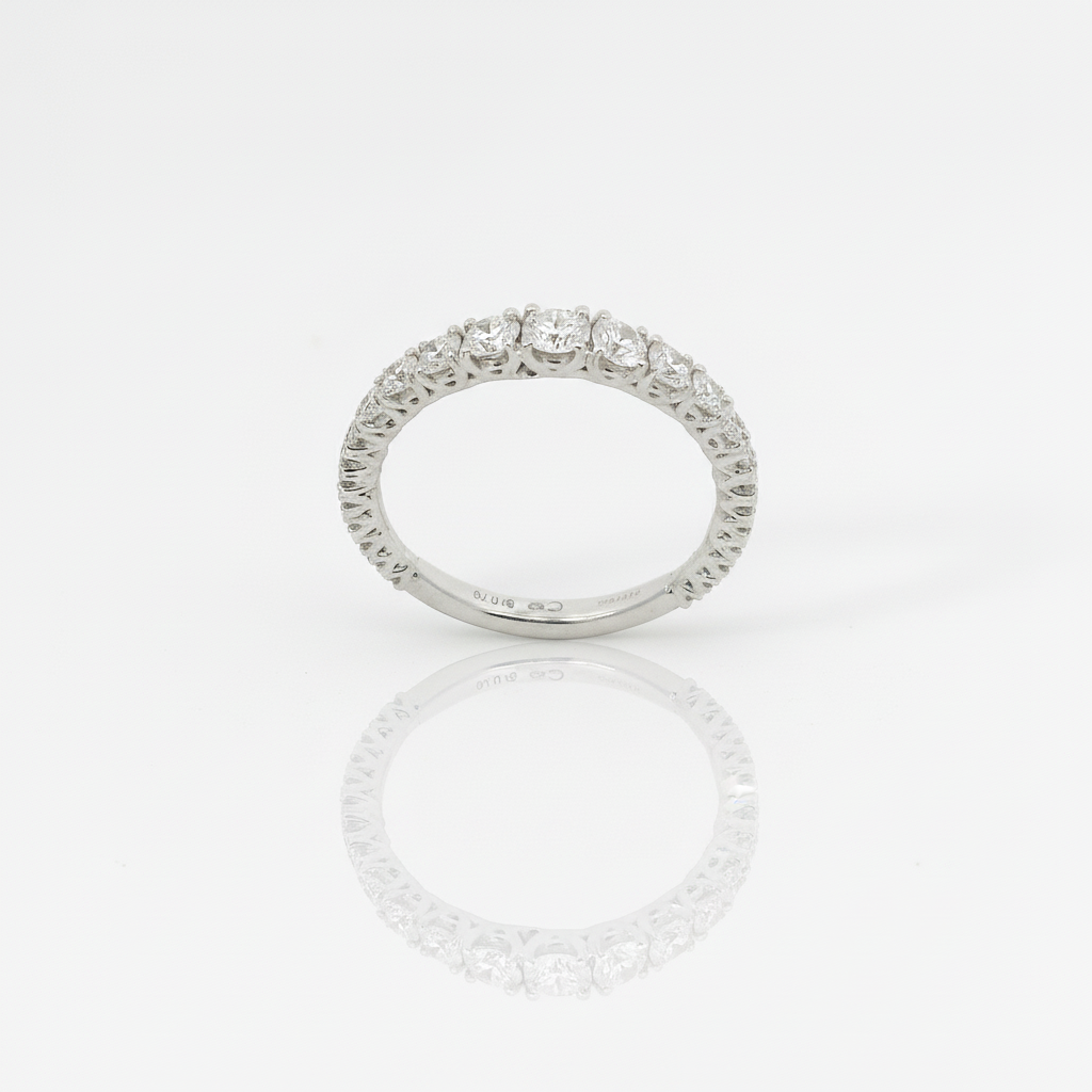 Ring diamond eternity band front view clean