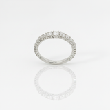 Ring diamond eternity band front view clean