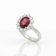 Ring ruby three-quarter 45 degrees
