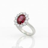 Ring ruby three-quarter 45 degrees
