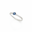 Ring sapphire white gold clean background