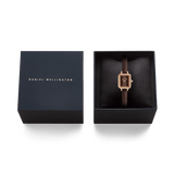 Quadro Mini Brown Lizard Padstow Rose Gold 15mm