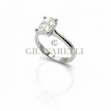 Anello in Oro Bianco con Diamante taglio Ovale 1.50kt GIA