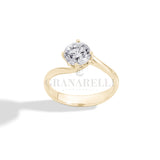 Anello Solitario Valentine 0.51ct in Oro Giallo e Diamante