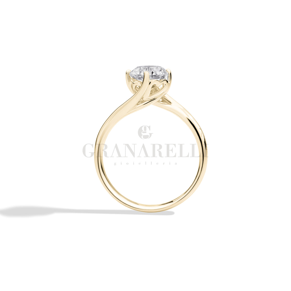 Anello Solitario Valentine 0.51ct in Oro Giallo e Diamante