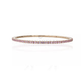 Bracciale Tennis elastico Oro Rosa e Zaffiri Rosa 2,54kt