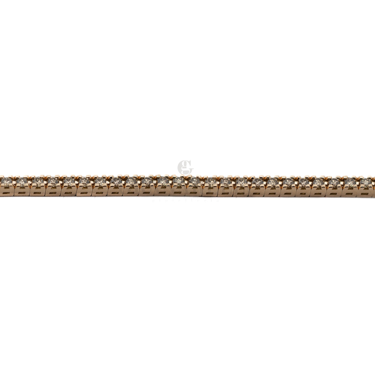 Bracciale Tennis Oro Rosa e Diamanti Brown 2,5ct