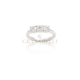 Anello trilogy 1.14ct in Oro bianco