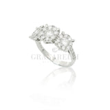Anello Trilogy illusione in oro bianco e Diamanti 1.47 kt