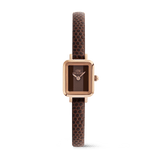 Quadro Mini Brown Lizard Padstow Rose Gold 15mm