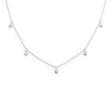 Girocollo 5 Brillanti a Goccia In Oro Bianco-Girocolli-GRANARELLI-Gioielleria Granarelli