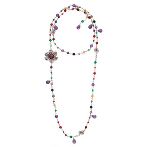 Collana con Zirconi, Corniole, Quarzi, Onice-Girocolli-YVONE CHRISTA-Gioielleria Granarelli