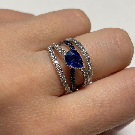 Anello Zaffiro e Diamanti Oro Bianco-Anelli-CRIVELLI-15-Gioielleria Granarelli