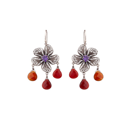 Orecchini Yvone Christa Zirconi e Corniola-Orecchini-YVONE CHRISTA-Gioielleria Granarelli