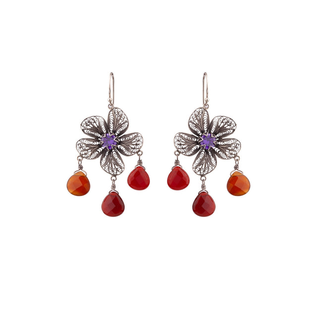 Orecchini Yvone Christa Zirconi e Corniola-Orecchini-YVONE CHRISTA-Gioielleria Granarelli