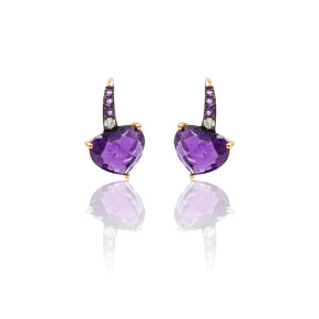 Orecchini boccole Ametista e Diamanti-Orecchini-CRIVELLI-Gioielleria Granarelli