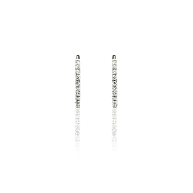 Orecchini Orecchini cerchi Diamanti in Oro Bianco VISCONTI