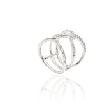 Anello Nodi Diamanti Bianchi Oro Bianco-Anelli-CRIVELLI-14-Gioielleria Granarelli