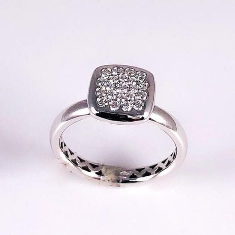 Anello quadrato pavè-Anelli-CRIVELLI- [SKU] -Gioielleria Granarelli