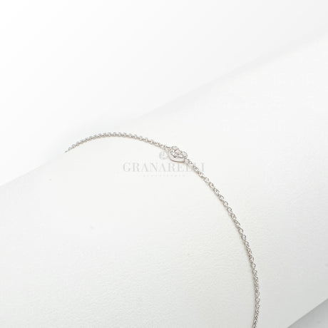 Bracciale Cuore pavé Diamanti mini in Oro Bianco-Bracciali-CRIVELLI-Gioielleria Granarelli
