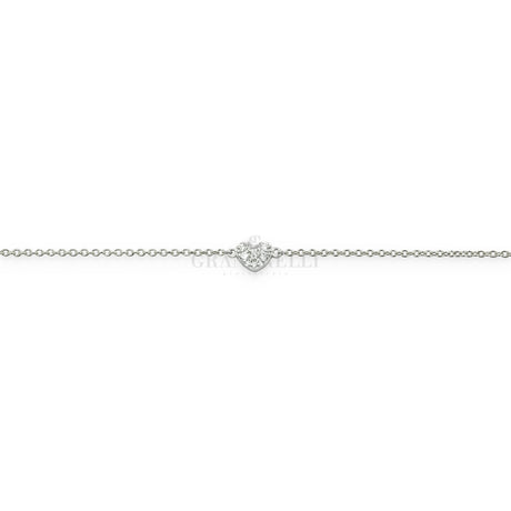 Bracciale Cuore pavé Diamanti mini in Oro Bianco-Bracciali-CRIVELLI-Gioielleria Granarelli
