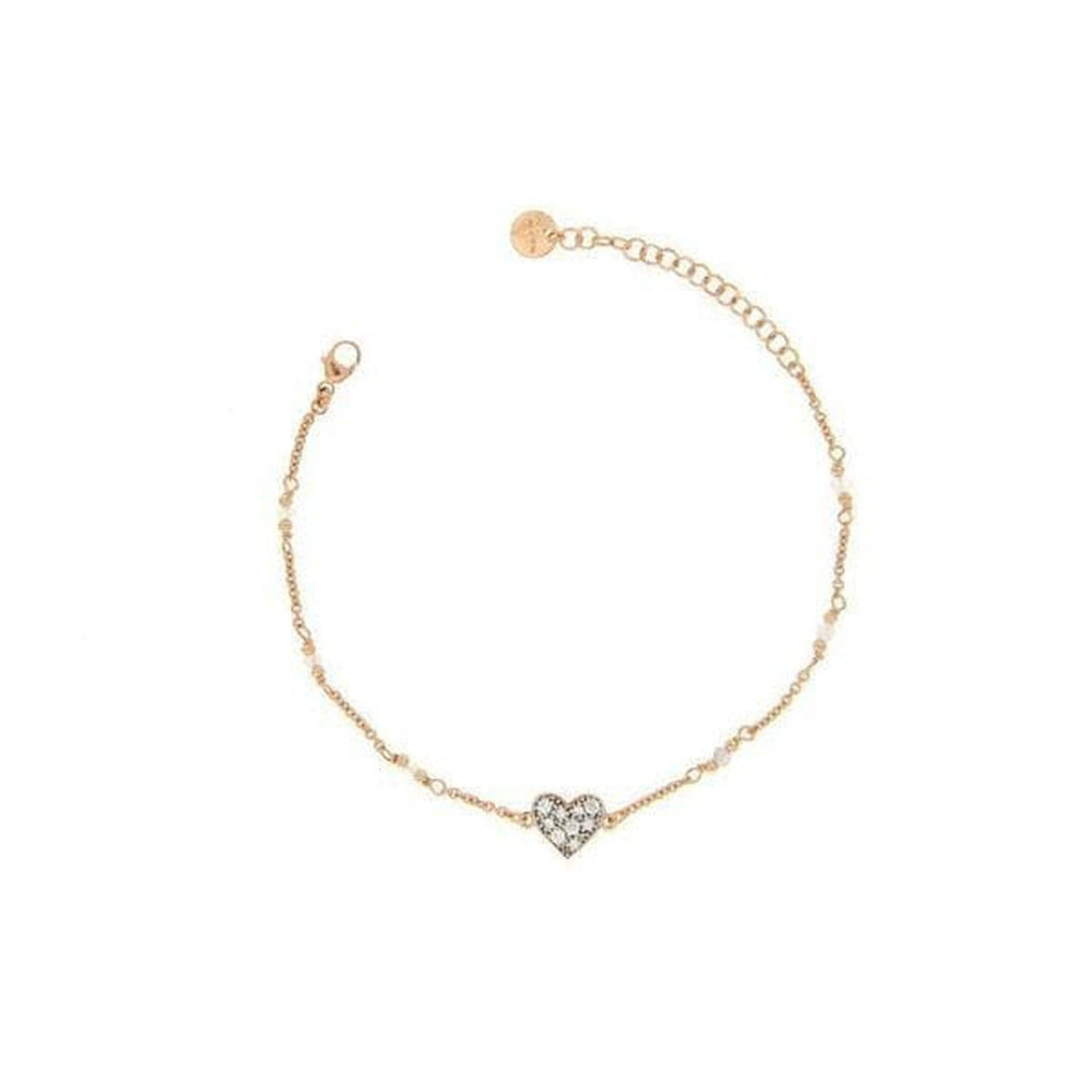 Bracciale Cuore Zirconi Bianchi-Bracciali-RUE DES MILLE- [SKU] -Gioielleria Granarelli