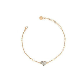 Bracciale Cuore Zirconi Bianchi-Bracciali-RUE DES MILLE- [SKU] -Gioielleria Granarelli