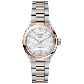 Carrera Lady Acciaio/Oro con Diamanti-Orologi-TAG HEUER-Gioielleria Granarelli