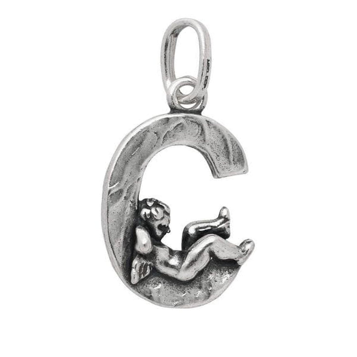 Charm Lettera C con Angelo-Ciondoli-RASPINI- [SKU] -Gioielleria Granarelli