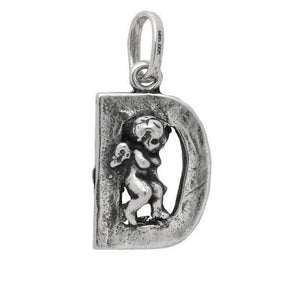 Charm Lettera D con Angelo-Ciondoli-RASPINI- [SKU] -Gioielleria Granarelli